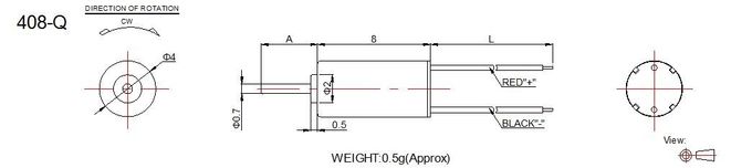 1.5v de minigelijkstroom-Motor van Coreless gelijkstroom van de Motor/4mm Diameter voor Veiligheidsproducten